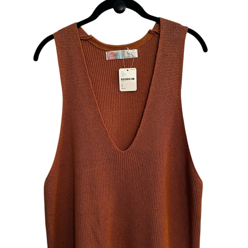 Free People Sweater Knit Mini Dress Boho Grunge Preppy Size Small - Picture 4 of 7